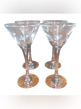 Grey Goose Crystal Martini Glasses Set of 4